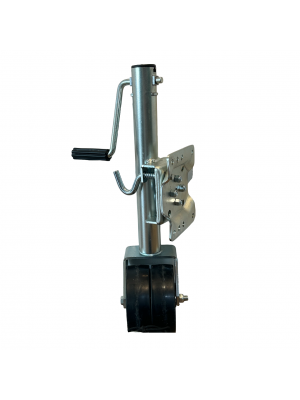 Two Wheels Wheel Jack Mount Support with Tube Stabilizer Trailer Manual Jack