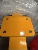 Customize colour yellow 8000LBS Sidewind dismountable handle 3 pipes have 2 travel distance with 4holes plate